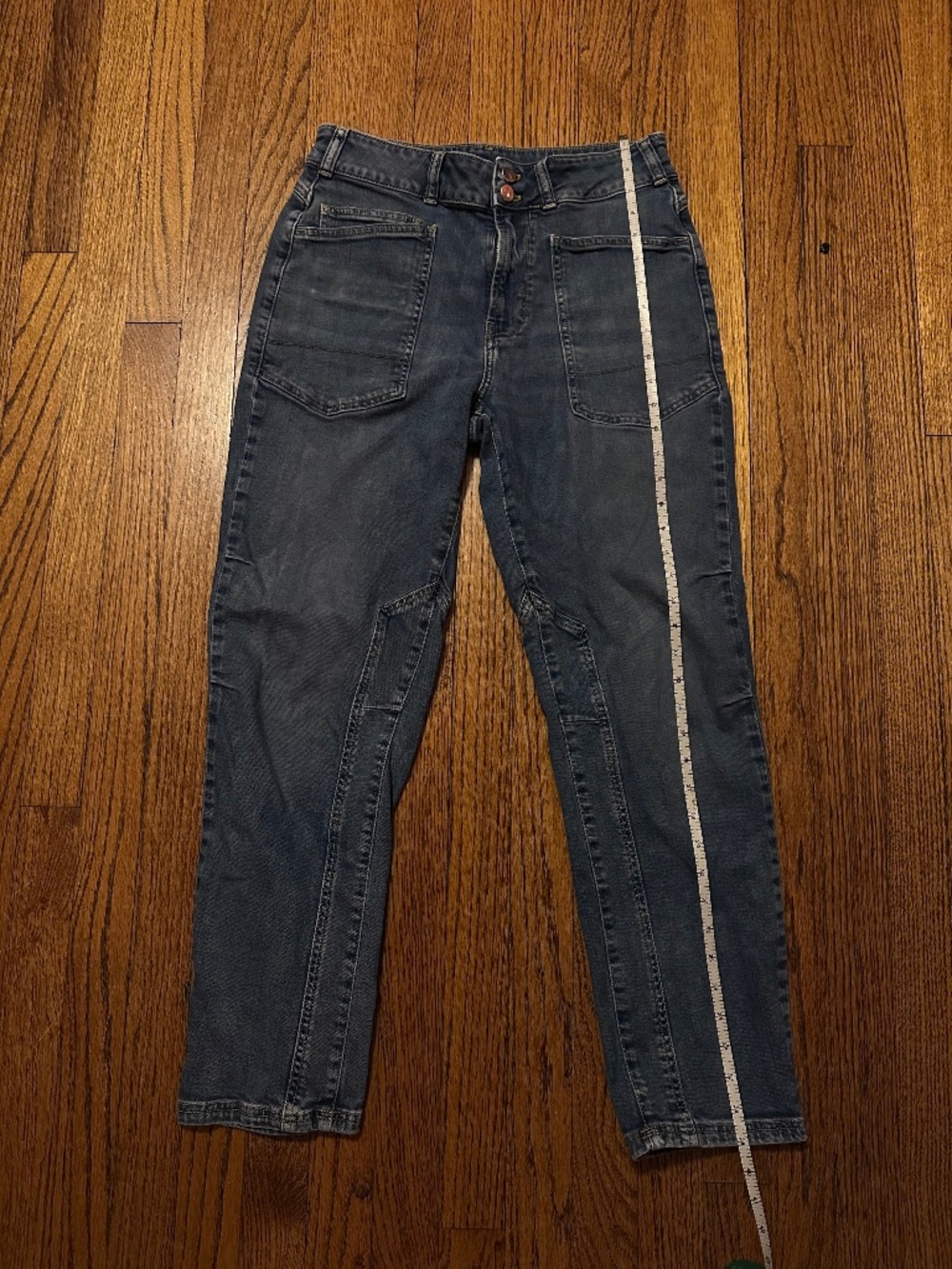Pilcro Mid-Rise Straight Leg Blue Jeans - Picture 4 of 4
